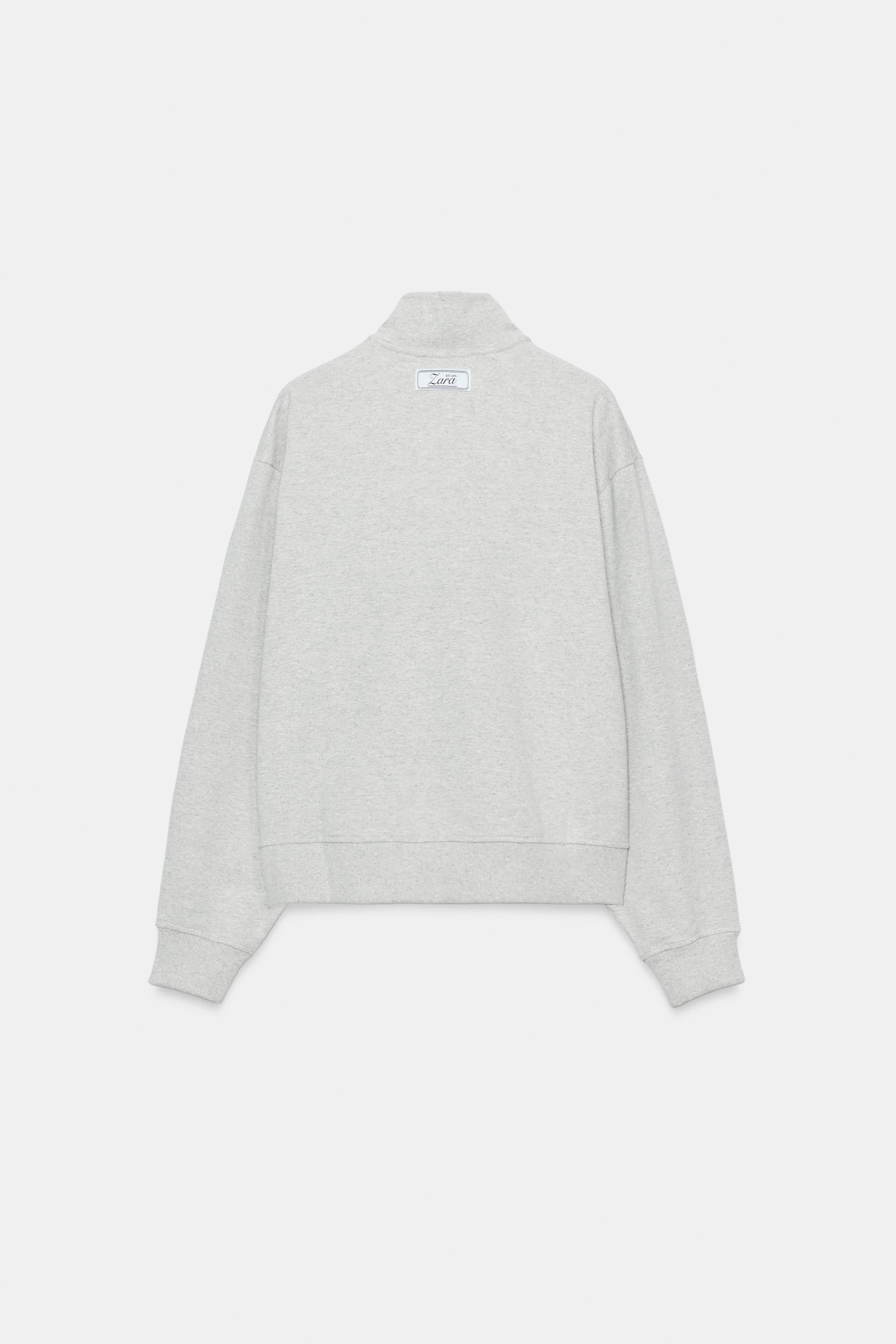 BUTTONED FLEECE SWEATSHIRT